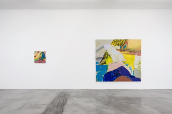 Installation view of Sarah Faux: Whatever I see I swallow at M+B, 2021