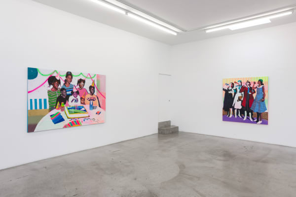 Installation view of Between Rivers, Waterfalls and the Deepest Sea. Open Roads. at M+B, April 24 - May 29