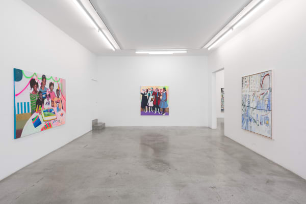 Installation view of Between Rivers, Waterfalls and the Deepest Sea. Open Roads. at M+B, April 24 - May 29