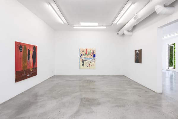 Installation view of Between Rivers, Waterfalls and the Deepest Sea. Open Roads. at M+B, April 24 - May 29