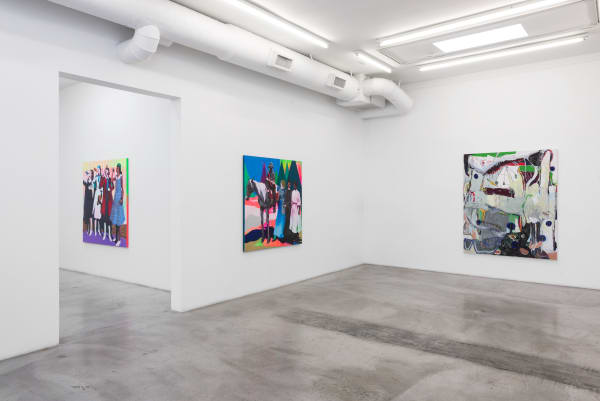 Installation view of Between Rivers, Waterfalls and the Deepest Sea. Open Roads. at M+B, April 24 - May 29