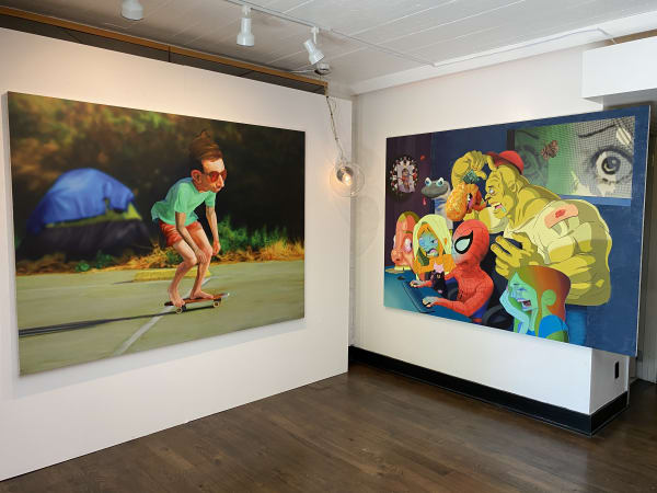 Installation view of Cabana 123 at Felix Art Fair 2021 at The Roosevelt Hotel, July 29 - August 1, 2021