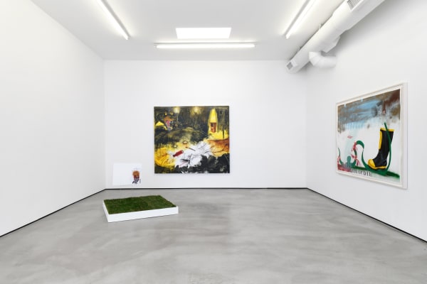 Installation view of Pat Phillips: Strange Suburb at M+B, 2023