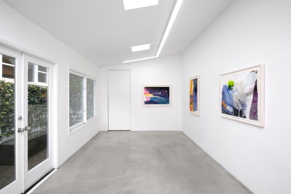 Installation view of Pat Phillips: Strange Suburb at M+B, 2023