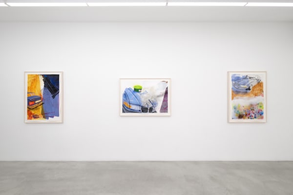 Installation view of Pat Phillips: Strange Suburb at M+B, 2023