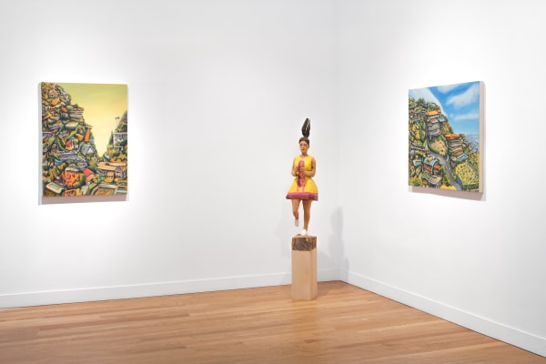 Installation view of Matthew Rosenquist & Rob Thom: Somewhere Else, Right Here at M+B, Los Angeles, 2025