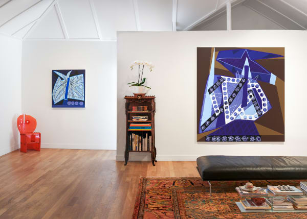 Installation view of Jonathan Casella: Blue Sentinel at M+B, Los Angeles, 2025