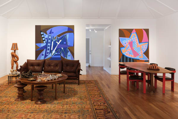 Installation view of Jonathan Casella: Blue Sentinel at M+B, Los Angeles, 2025