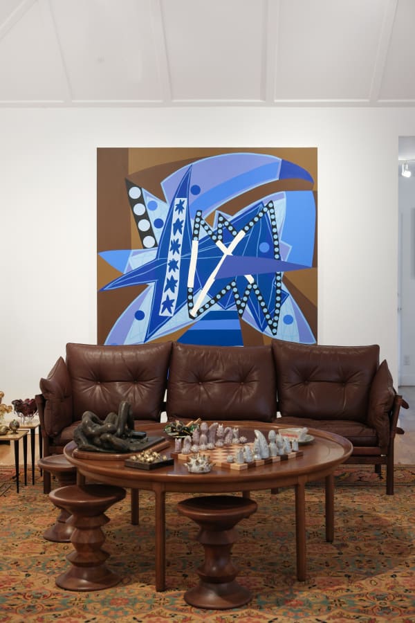 Installation view of Jonathan Casella: Blue Sentinel at M+B, Los Angeles, 2025