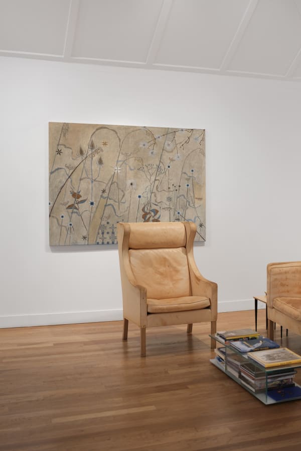Installation view of James Morse: Prairie Cloth & Northern Pine