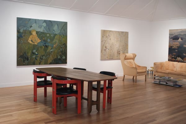 Installation view of James Morse: Prairie Cloth & Northern Pine