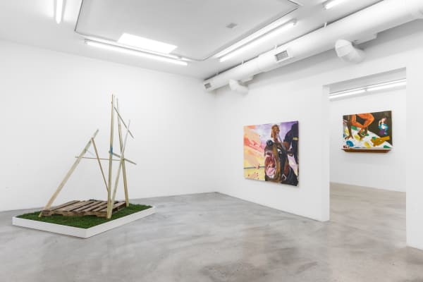 Installation view of Pat Phillips: Summer Madness at M+B, 2020