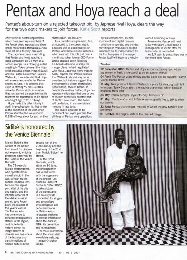 Sidibé is Honoured by the Venice Biennale