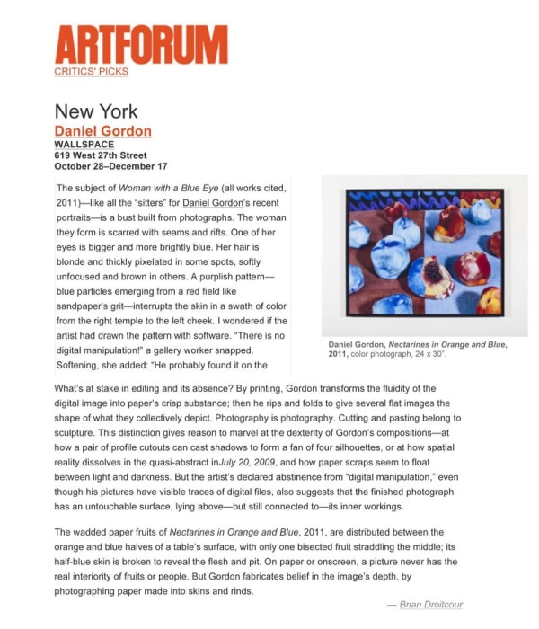 Critics' Picks: Daniel Gordon