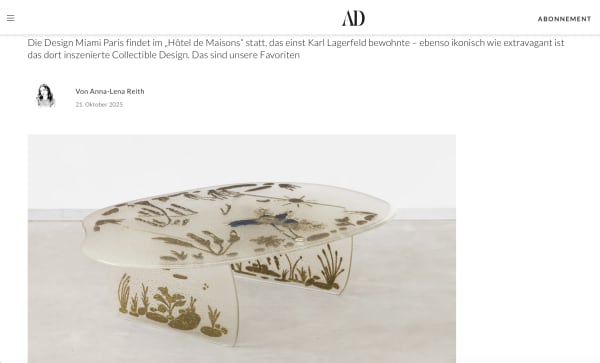 Design Miami Paris: Das sind unsere Collectible-Design-Highlights in Karl Lagerfelds 'Hôtel de Maisons', Die Design Miami Paris findet im „Hôtel...