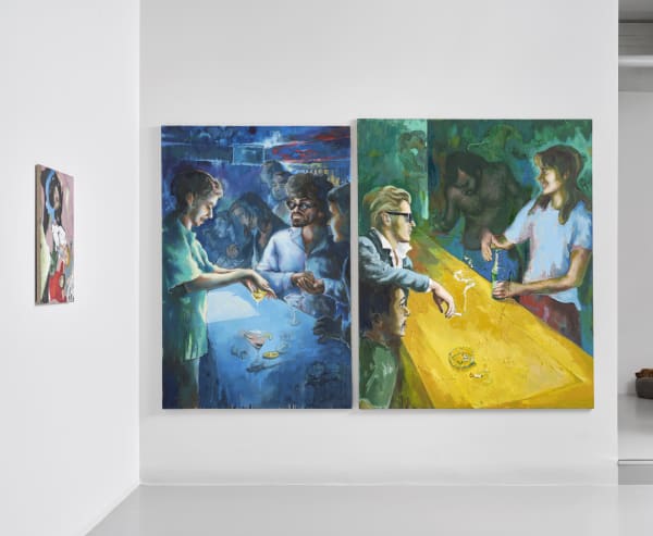 Contemporary art on gallery walls in central Copenhagen, Vesterbro