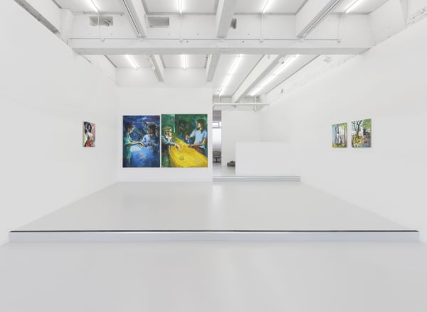 Contemporary art on gallery walls in central Copenhagen, Vesterbro