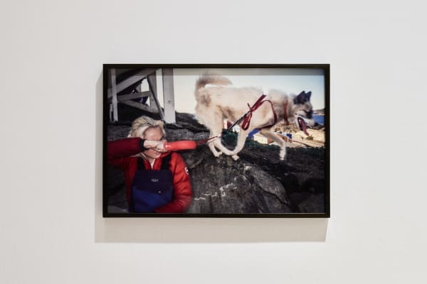 Inuuteq Storch. Photograph from Keepers of the Ocean. 2019. Courtesy the artist and Wilson Saplana Gallery, Copenhagen. Installation view of Inuuteq Storch: Soon Will Summer Be Over, on view at MoMA PS1 from October 9, 2025 through February 23, 2026. Courtesy MoMA PS1. Photo: Steven Paneccasio