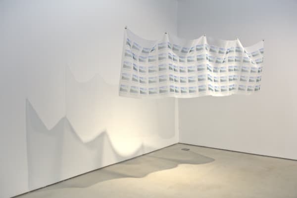 “The Same Landscapes” (detail), Chen Dandizi, 2020, silk screen printing, 240×73 cm, courtesy of the gallery and the artist.