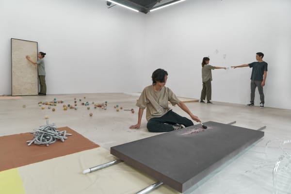 Fanny Gicquel, now, and then at Hua International, Beijing (2022). Performance with co-choreographer: Mengfan Wang; dancers: Shuyi Liao, Dan Qian, and Sihan Cai, Ryotaro Harada; composer: Delawhere.