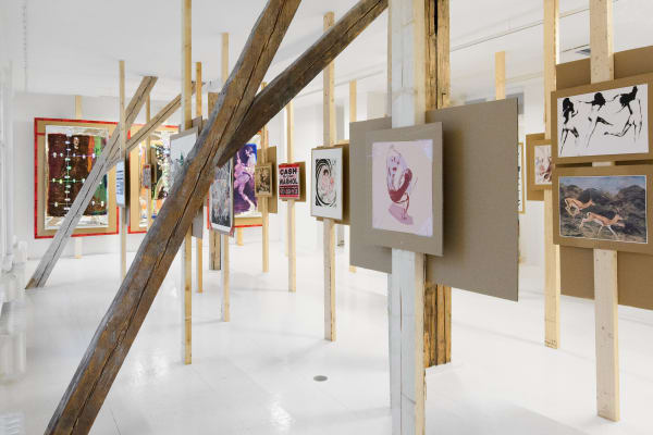 Exhibition View, 2025, Splinters of Angst Derelict, at Hua International Berlin. Photo by Joe Clark, courtesy of the arists and Hua International.