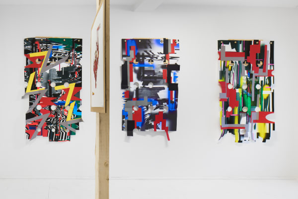 Exhibition View, 2025, Splinters of Angst Derelict, at Hua International Berlin. Photo by Joe Clark, courtesy of the arists and Hua International.
