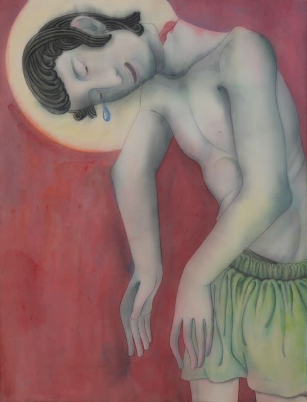 „The Eyes Serve as the Wellspring of Tears“, Shi Yi, 2022, watercolor on paper, 55 x 71 cm