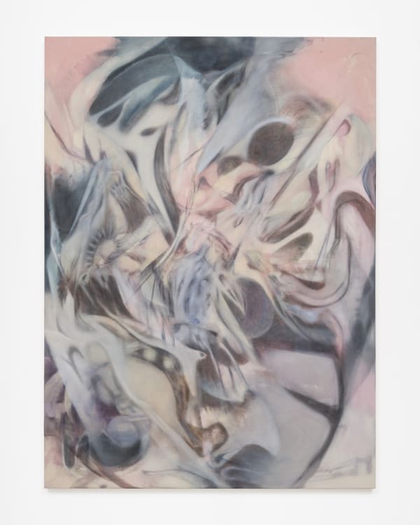 Kolja Kärtner Sainz, Untitled (Ears to Eyes), 2024, Oil and ink on canvas, 150 x 110 cm