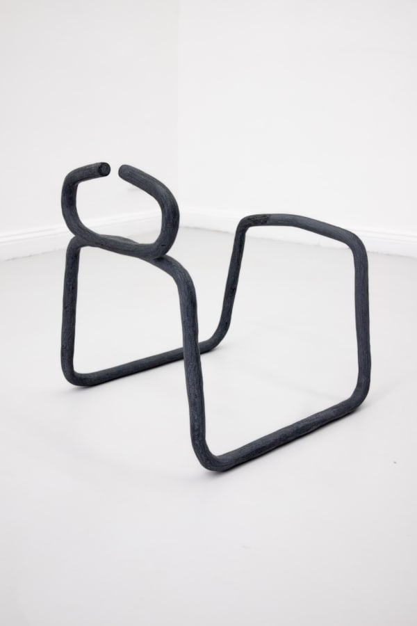Gordon Hall Companion Stool (Handles), 2023 Steel, modeling compound 48 x 50 x 51 cm