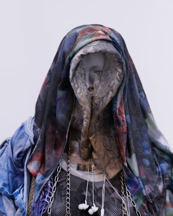 Isabella Fürnkäs, Unpredictable Liars Revolt (detail), 2021, installation, various materials and fabrics, coated with epoxy, size variable. Courtesy of the artist and Hua International Booth designed by Krista Xueying Yu