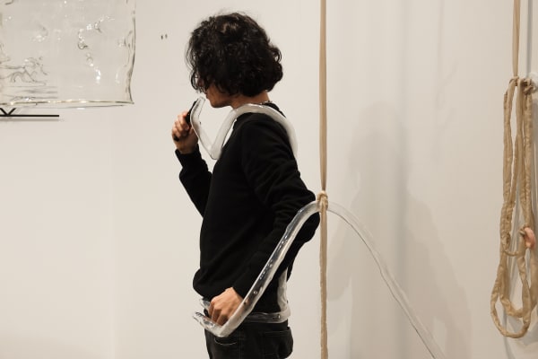 Installation view, 2021, Fanny Giquel, Frieze London, courtesy of HuArt Company GmbH Booth Designed by Krista Xueying Yu.