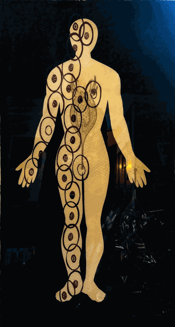 Debra Olin, Cosmic Inclusion, 2022, 39" x 21" inches