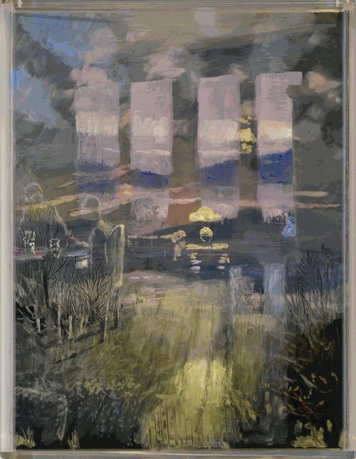 January, Evenings, Inside Over Outside © Martin Weinstein 2022, acrylic on acrylic sheets 20.75" x 27" x 3" inches