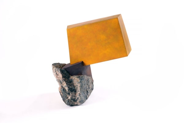 KURT STEGER Environmental Sculpture No.8 Wood, stone, rust patina, pigment 12 x 11 x 7 inches 2018