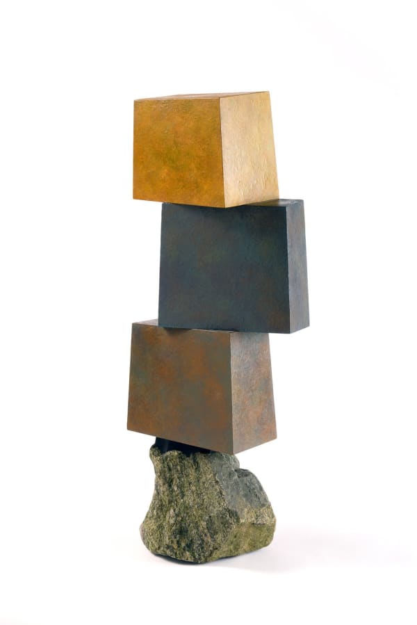 KURT STEGER Environmental Structure No. 5 Wood, stone, pigment 24 x 9 x 6 2018