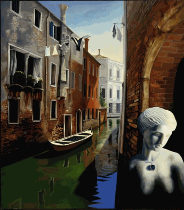 ROBERT MANGO Jewel of the Adriatic 46" x 40" inches oil on canvas 1989