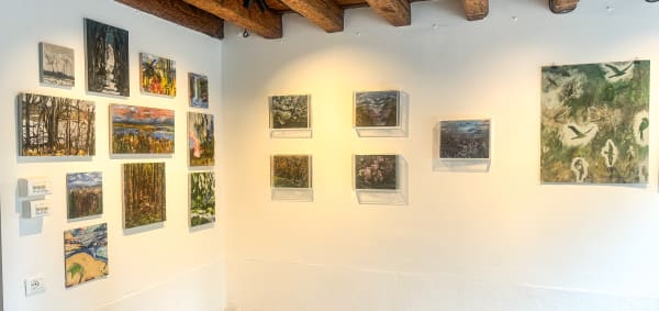 I FORESTI Castello 925 installation view with work by Anne Leith (left),Martin Weinstein (center) and Robin McClintock (right)