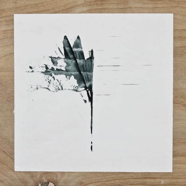 Gabriella Kirby, The Notes They Were Singing #2, 2021, Acrylic, graphite on plaster coated wood panel, 7" x 7" inches