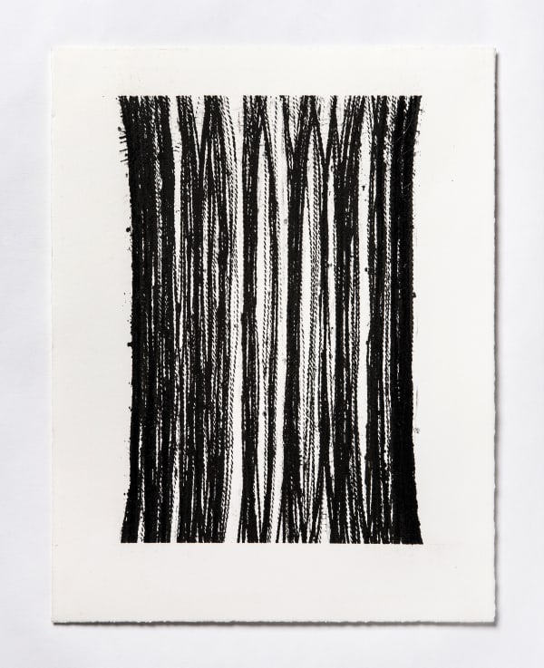 Lynne Tobin, Pillar Series #10, ink on paper, 15”H x 11.5”W, 2021