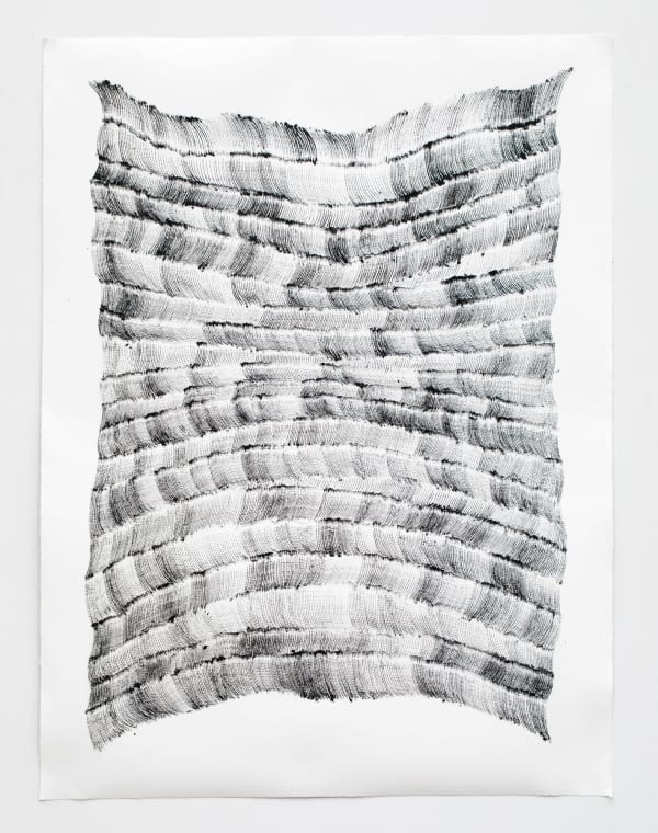 Lynne Tobin Threads #7 2024 ink on paper 48“H x 36”W