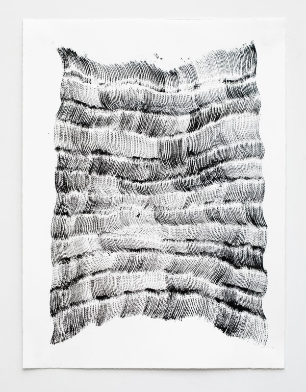 Lynne Tobin Threads #4 2023 ink on paper, 24”H x 18”W | 61 cm x 45.75 cm