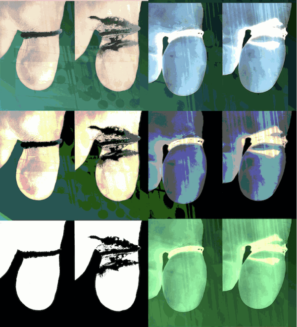 Toes © Kaethe Kauffman 2022 Limited Edition Print On Silk 27 X 65 Inches