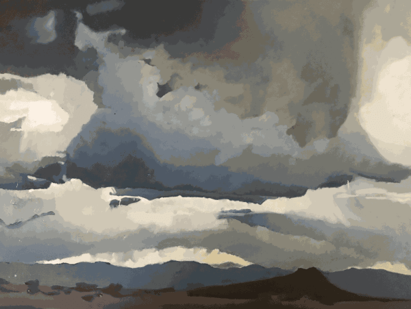 LAURA HEXNER Storm Cloud oil on masonite 12" x 16" inches 2015