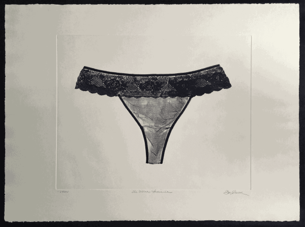 Eileen M. Power, The Divine Feminine II, collagraph monoprint on grey Arches BFK paper, 2018