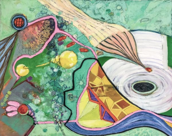 Tracy Phillips Mental Detritus, 2023 oil on board 11" x 14" inches | 28 x 35.5 cm
