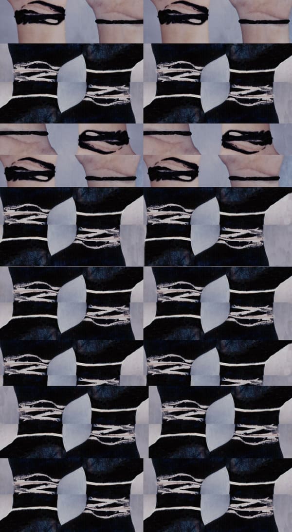 Wrist Black and White © Kaethe Kauffman 2022 limited edition printed on silk 40" x 30" inches
