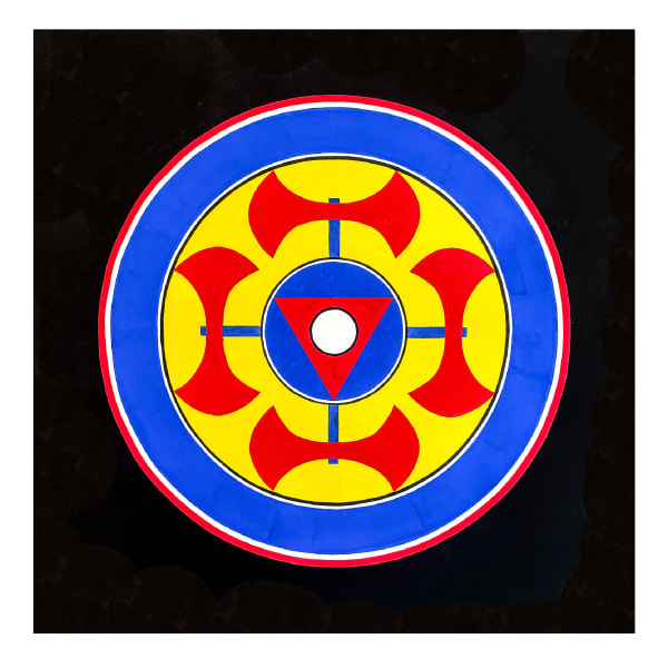 Bruce Cahn, Blue Eye Mandala, 2018