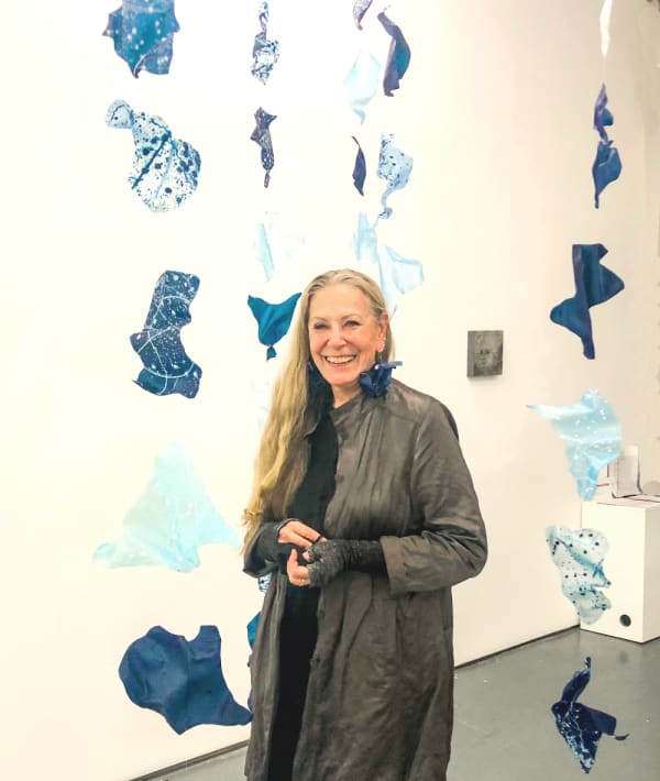 Bobbie Moline-Kramer with her Installation at Lichtundfire Gallery, NYC