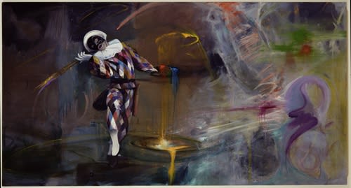 ROBERT MANGO Amiss in the Abyss 48" x 90" inches oil on canvas 1989