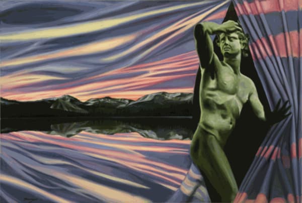 ROBERT MANGO Orpheus Leaving Utah 50" x 74" inches oil on canvas 1994